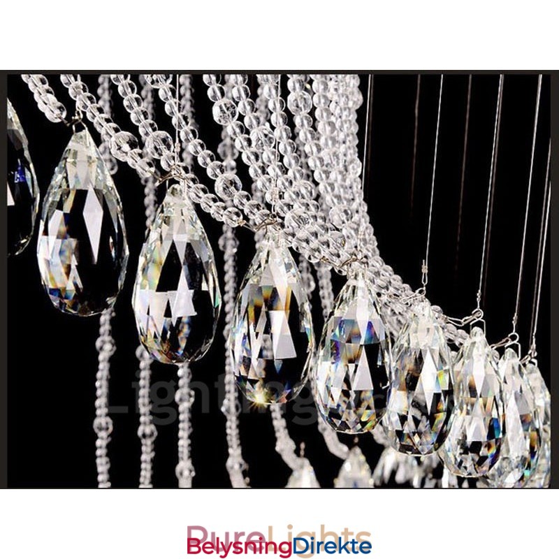 15 Lys Moderne Krystall Takpendellampe Innendørs Lysekrone Belysning Lamper Armaturer Med Pærer