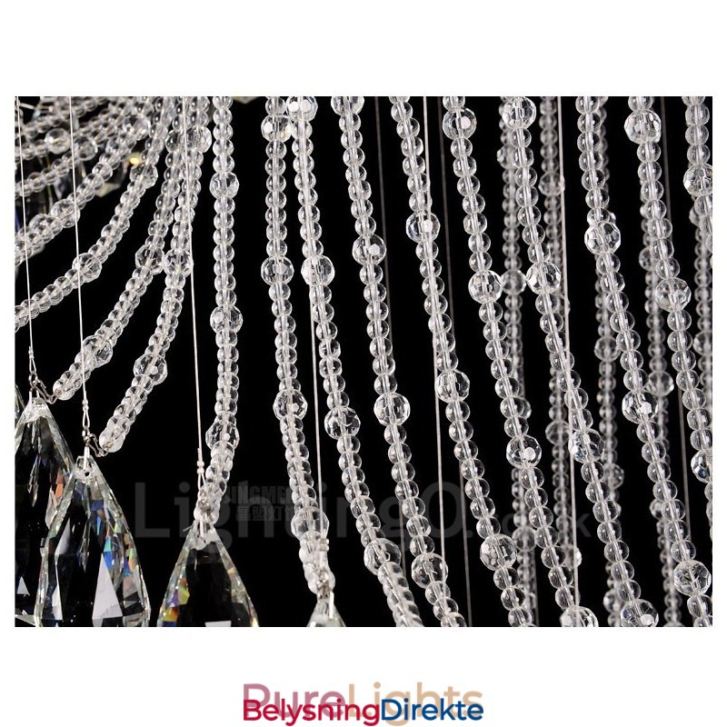 15 Lys Moderne Krystall Takpendellampe Innendørs Lysekrone Belysning Lamper Armaturer Med Pærer