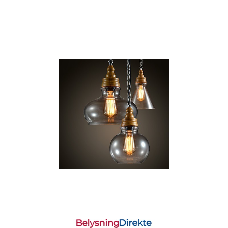 3-Lys Moderne, Samtidskunst Mini-Stil Metalllysekrone Anhengslampe