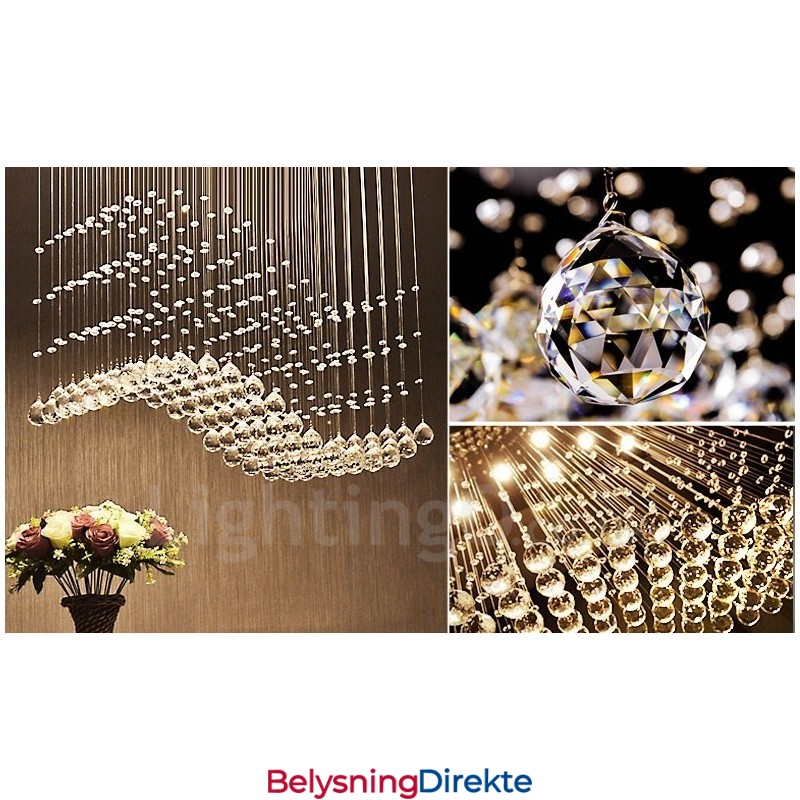 Moderne Krystall Takpendellampe Innendørs Lysekrone Belysning Lamper Armaturer