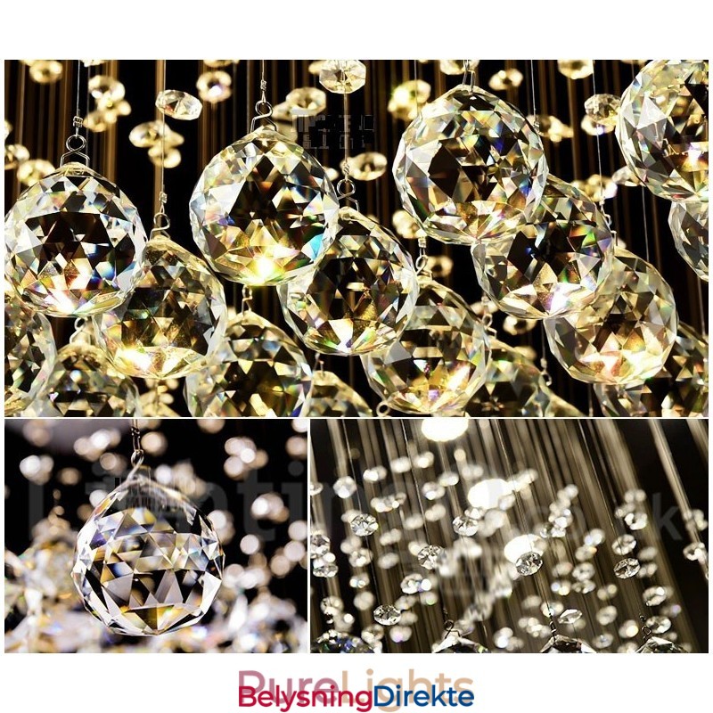 Moderne Krystall Takpendellampe Innendørs Lysekrone Belysning Lamper Armatur