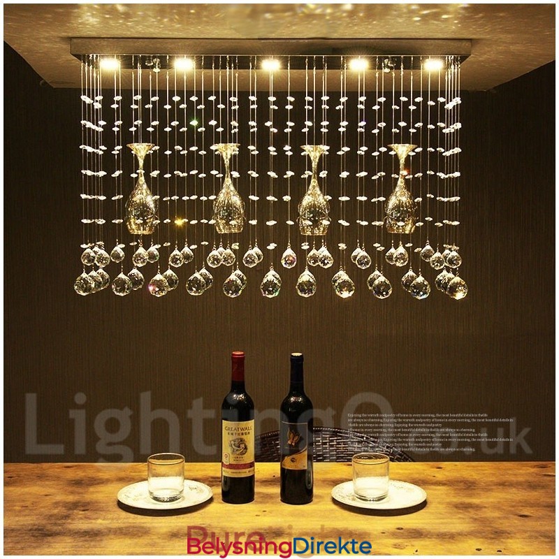 5 Lys Moderne Krystall Tak Anheng Lys Innendørs Lysekrone Belysning Lamper Armatur