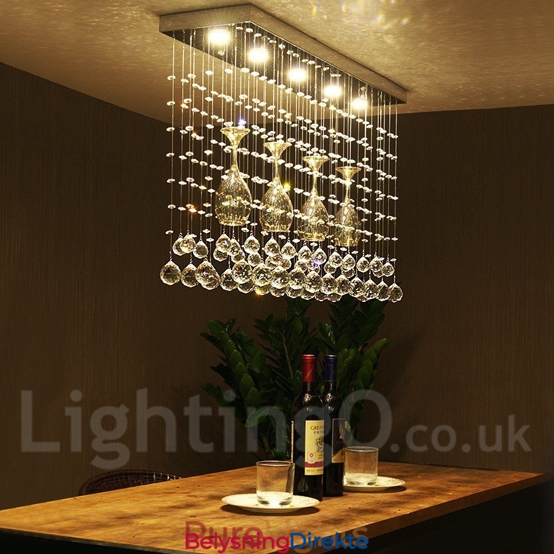5 Lys Moderne Krystall Tak Anheng Lys Innendørs Lysekrone Belysning Lamper Armatur