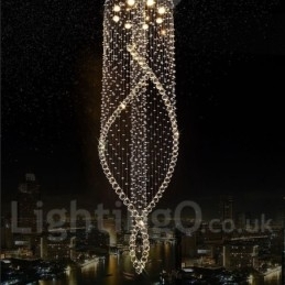 Ekstra Stor Moderne Krystall Takpendellampe Innendørs Lysekrone Belysning Lamper Armaturer