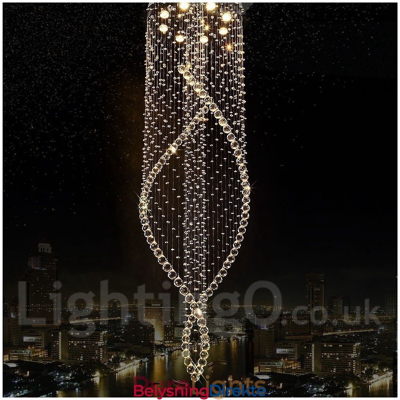 Ekstra Stor Moderne Krystall Takpendellampe Innendørs Lysekrone Belysning Lamper Armaturer