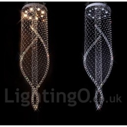 Ekstra Stor Moderne Krystall Takpendellampe Innendørs Lysekrone Belysning Lamper Armaturer