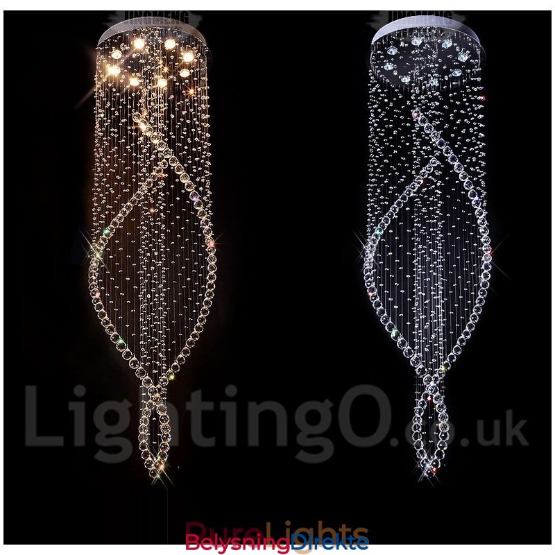Ekstra Stor Moderne Krystall Takpendellampe Innendørs Lysekrone Belysning Lamper Armaturer