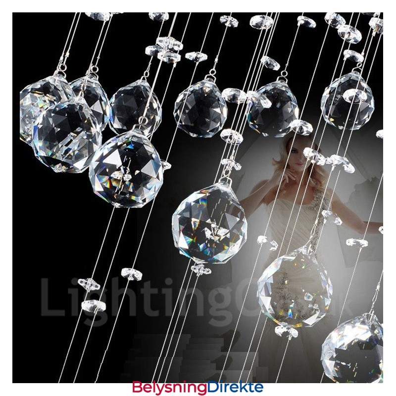 3 Lys Moderne Krystall Tak Anhengslampe Innendørs Lysekrone Belysning Lamper Armaturer