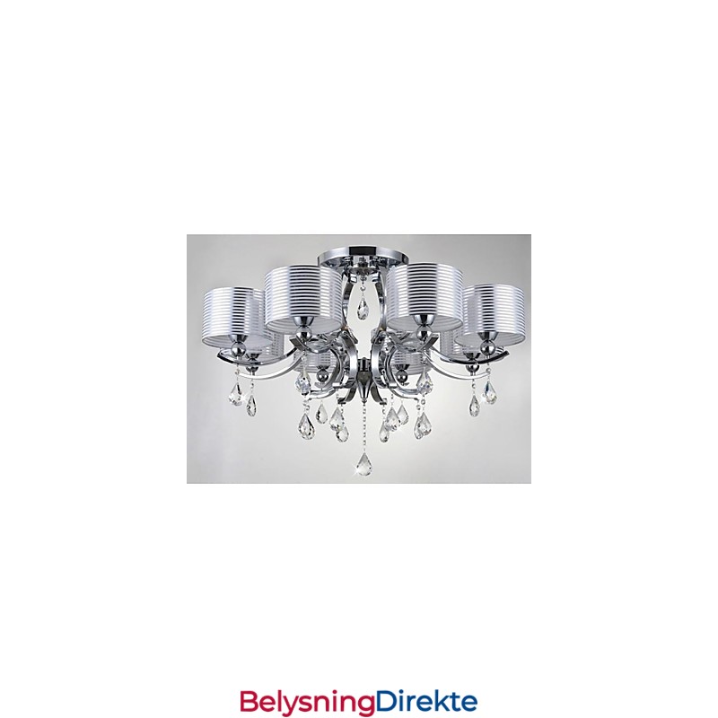 Moderne K9 Krystalllysekrone Med 8 Lys