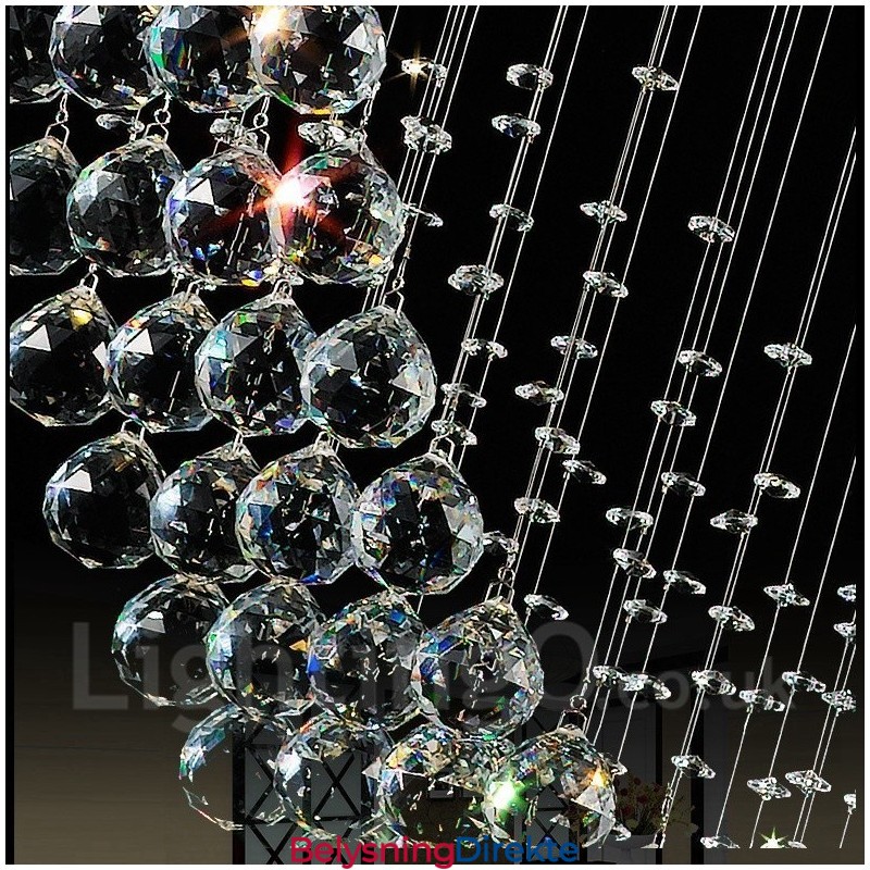 3 Lys Moderne Krystall Tak Anhengslampe Innendørs Lysekrone Belysning Lamper Armaturer