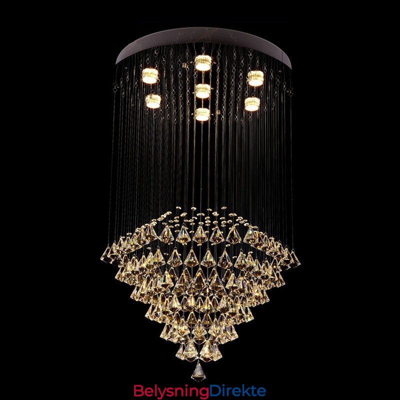7 Lys Moderne Krystall Tak Anhengslampe Innendørs Lysekrone Belysning Lamper Armaturer