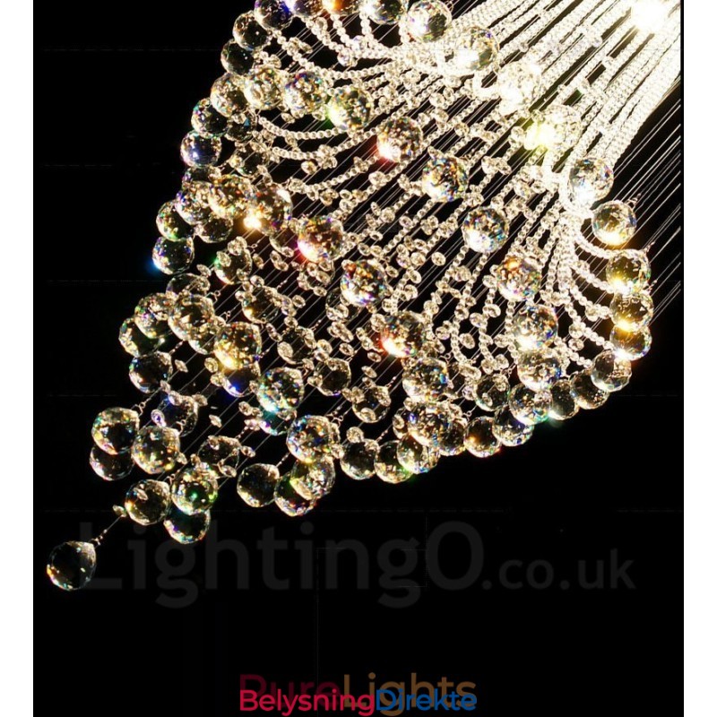 9 Lys Moderne Krystall Tak Anhengslampe Innendørs Lysekrone Belysning Lamper Armaturer