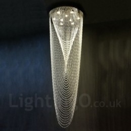 9 Lys Moderne Krystall Tak Anhengslampe Innendørs Lysekrone Belysning Lamper Armaturer