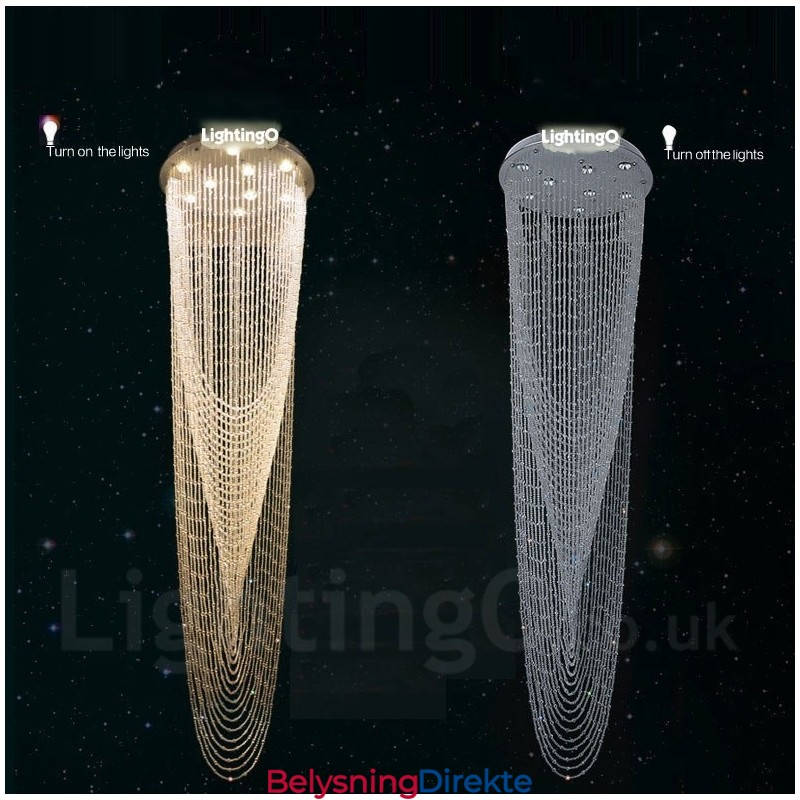 9 Lys Moderne Krystall Tak Anhengslampe Innendørs Lysekrone Belysning Lamper Armaturer