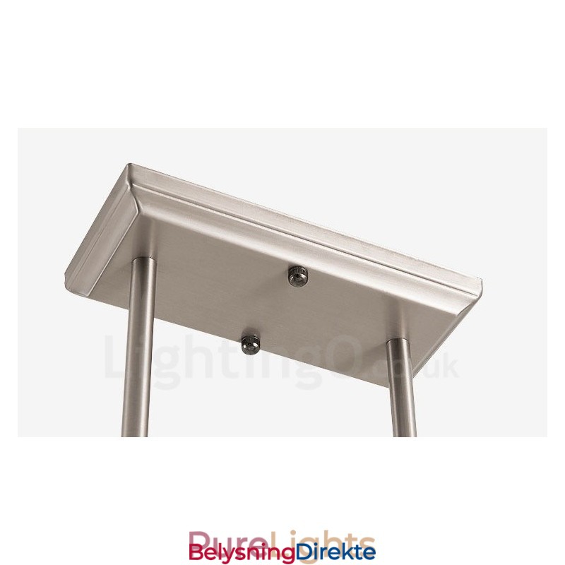 6 Lys Moderne Krom Anhengslampe Innendørs Lysekrone Hjem Hengende Belysning Lamper Armaturer Med Glassskjermer