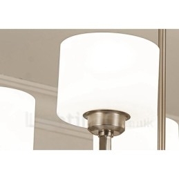 6 Lys Moderne Krom Anhengslampe Innendørs Lysekrone Hjem Hengende Belysning Lamper Armaturer Med Glassskjermer