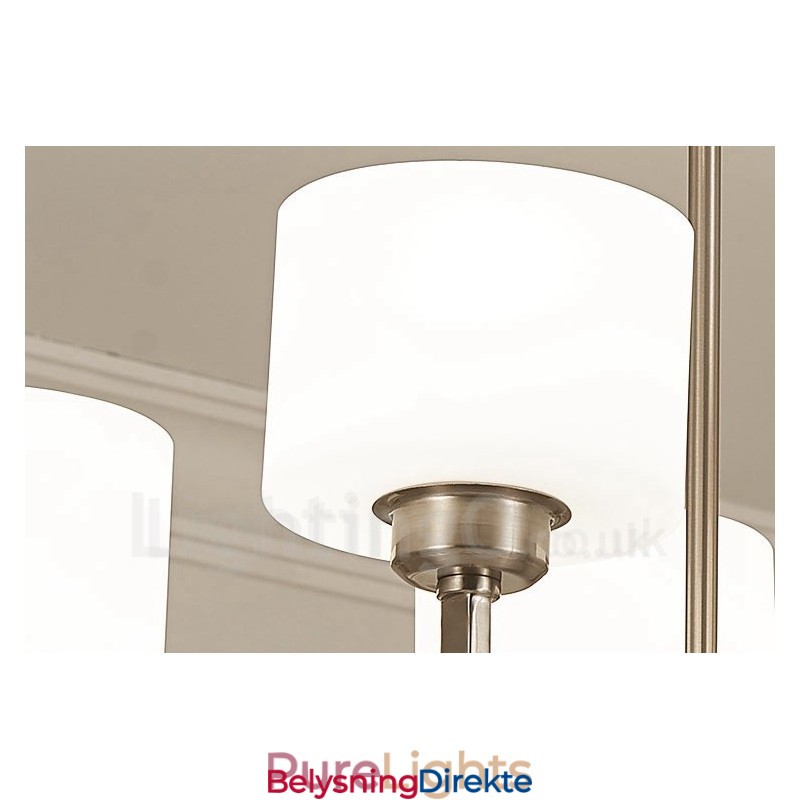 6 Lys Moderne Krom Anhengslampe Innendørs Lysekrone Hjem Hengende Belysning Lamper Armaturer Med Glassskjermer