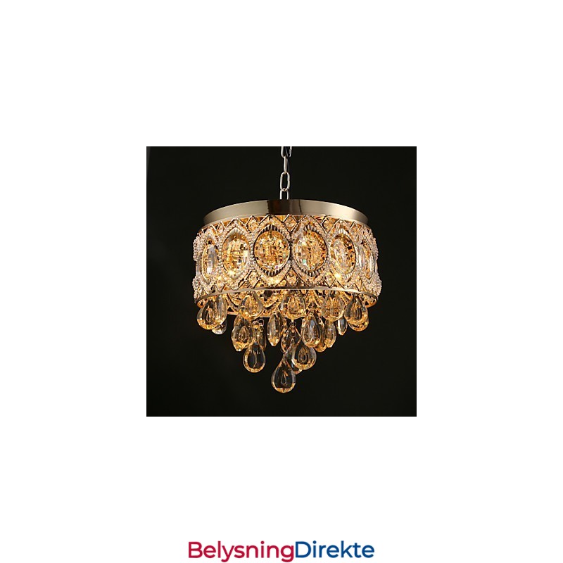 Gull Romantisk Champagne Krystalllysekrone