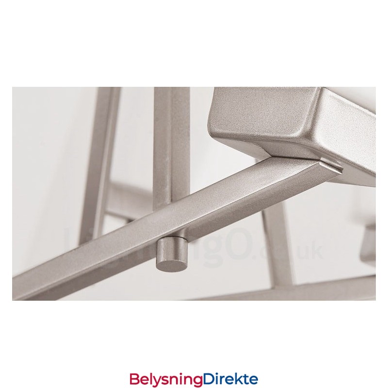 6 Lys Forkrommede Pendellamper Til Innendørs Bruk, Moderne Lysekrone, Hengende Belysning, Lamper Med Glassskjermer