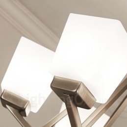 6 Lys Forkrommede Pendellamper Til Innendørs Bruk, Moderne Lysekrone, Hengende Belysning, Lamper Med Glassskjermer