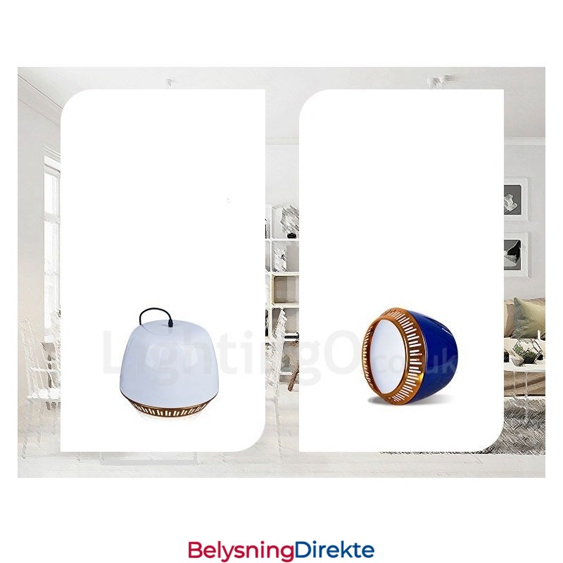 Moderne Og Samtids Pendellampe Med 1 Lys Med Svart, Hvit, Rød, Blå Skjerm