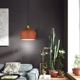 1 Lys Moderne Samtidskunst Pendellampe Med Hvit Rød Blå Skjerm