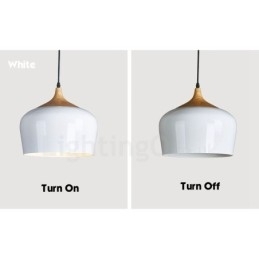 1 Lys Moderne Samtidskunst Pendellampe Med Hvit Rød Blå Skjerm