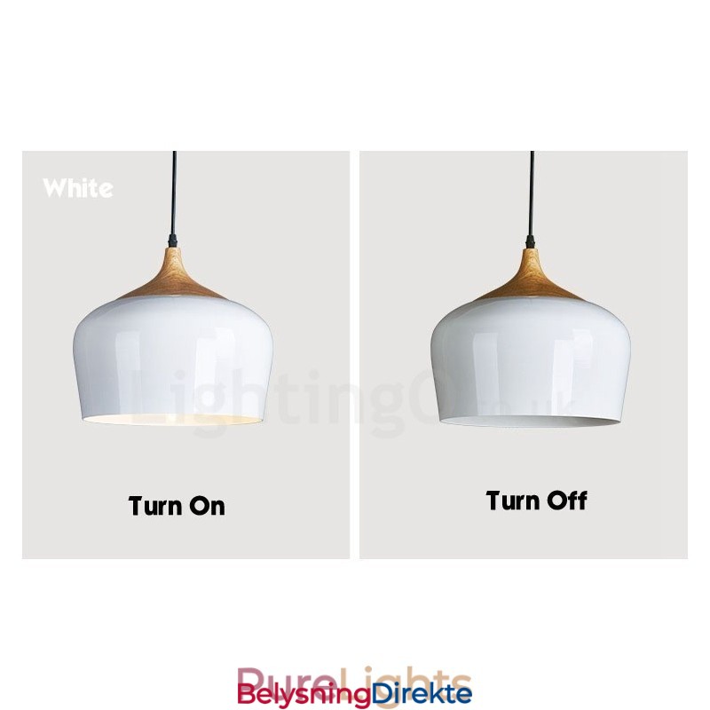 1 Lys Moderne Samtidskunst Pendellampe Med Hvit Rød Blå Skjerm