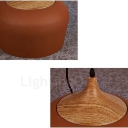 1 Lys Moderne Samtidskunst Pendellampe Med Hvit Rød Blå Skjerm