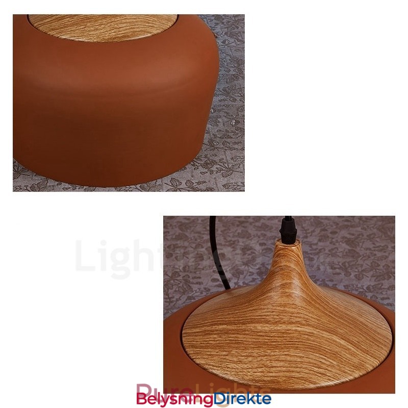 1 Lys Moderne Samtidskunst Pendellampe Med Hvit Rød Blå Skjerm