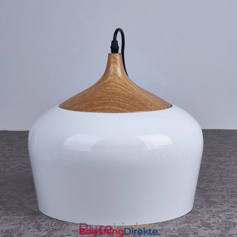 1 Lys Moderne Samtidskunst Pendellampe Med Hvit Rød Blå Skjerm