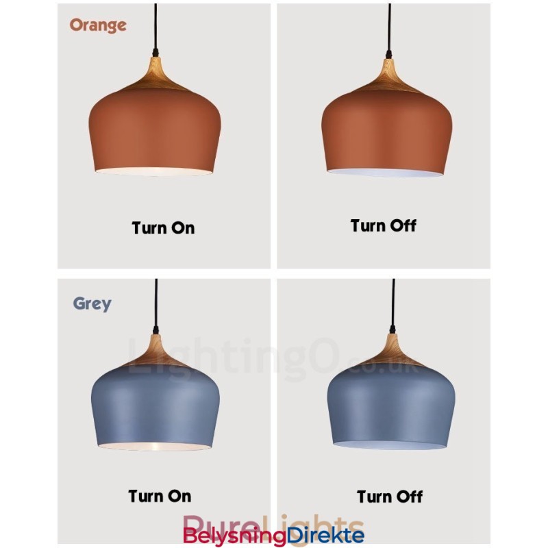 1 Lys Moderne Samtidskunst Pendellampe Med Hvit Rød Blå Skjerm