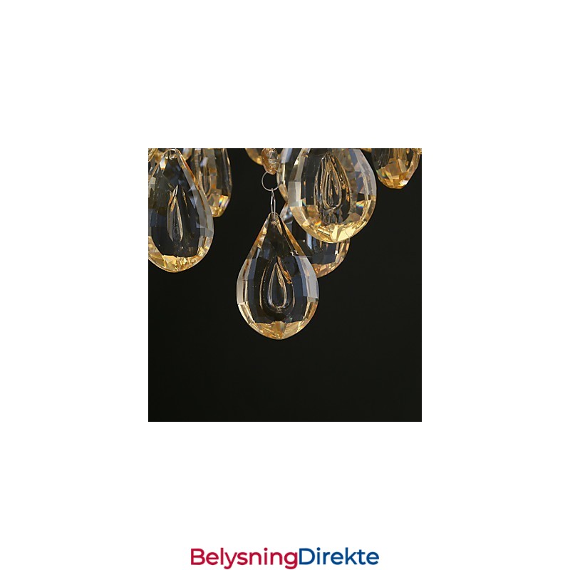 Gull Romantisk Champagne Krystalllysekrone