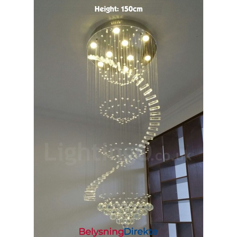 9 Lys Moderne K9 Krystall Tak Anhengslampe Innendørs Lysekrone Belysning Lamper Armaturer