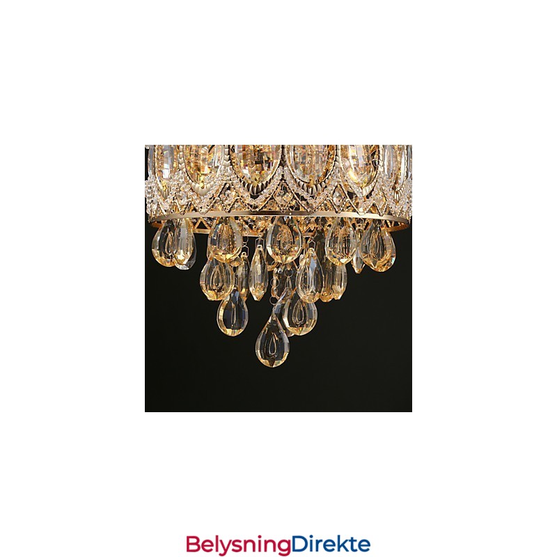 Gull Romantisk Champagne Krystalllysekrone