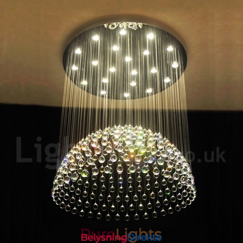 21 Lys Moderne K9 Krystall Takpendellampe Innendørs Lysekrone Belysning Lamper Armaturer
