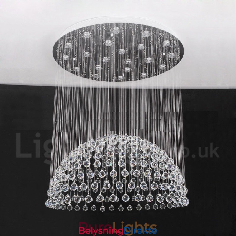21 Lys Moderne K9 Krystall Takpendellampe Innendørs Lysekrone Belysning Lamper Armaturer