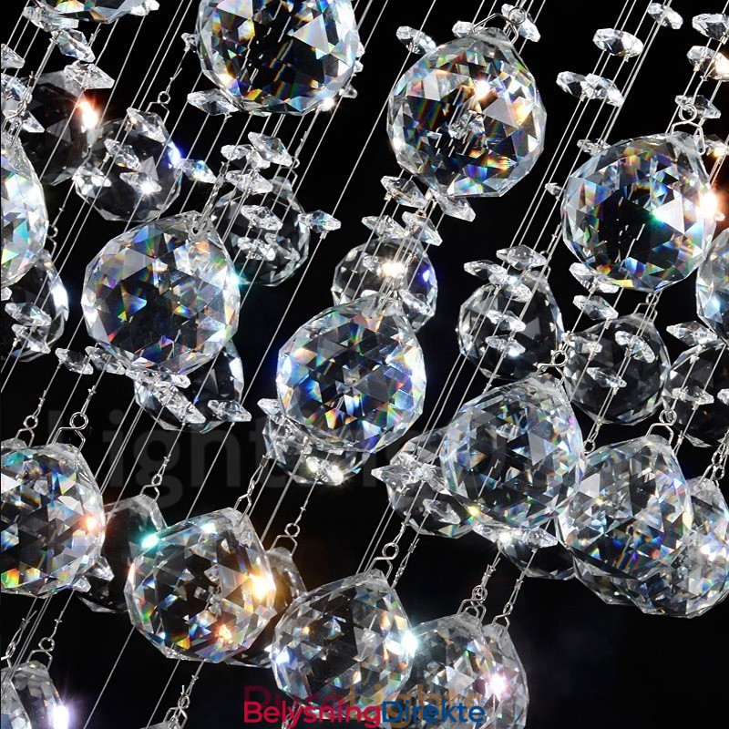 21 Lys Moderne K9 Krystall Takpendellampe Innendørs Lysekrone Belysning Lamper Armaturer
