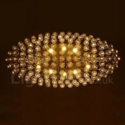 10 Lys Moderne K9 Krystall Takpendellampe Innendørs Lysekrone Belysning Lamper Armaturer