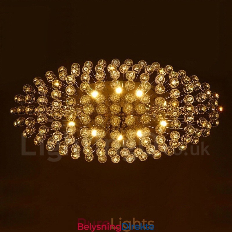 10 Lys Moderne K9 Krystall Takpendellampe Innendørs Lysekrone Belysning Lamper Armaturer