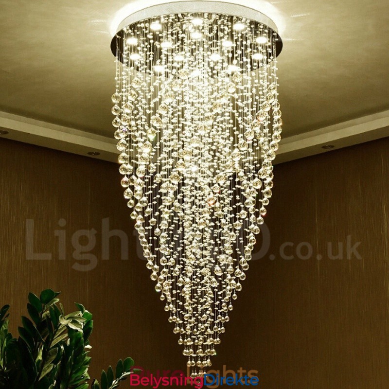 15 Lys Moderne K9 Krystall Takpendellampe Innendørs Lysekrone Belysning Lamper Armaturer