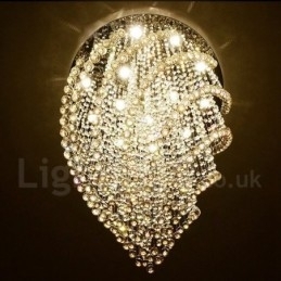 15 Lys Moderne K9 Krystall Takpendellampe Innendørs Lysekrone Belysning Lamper Armaturer