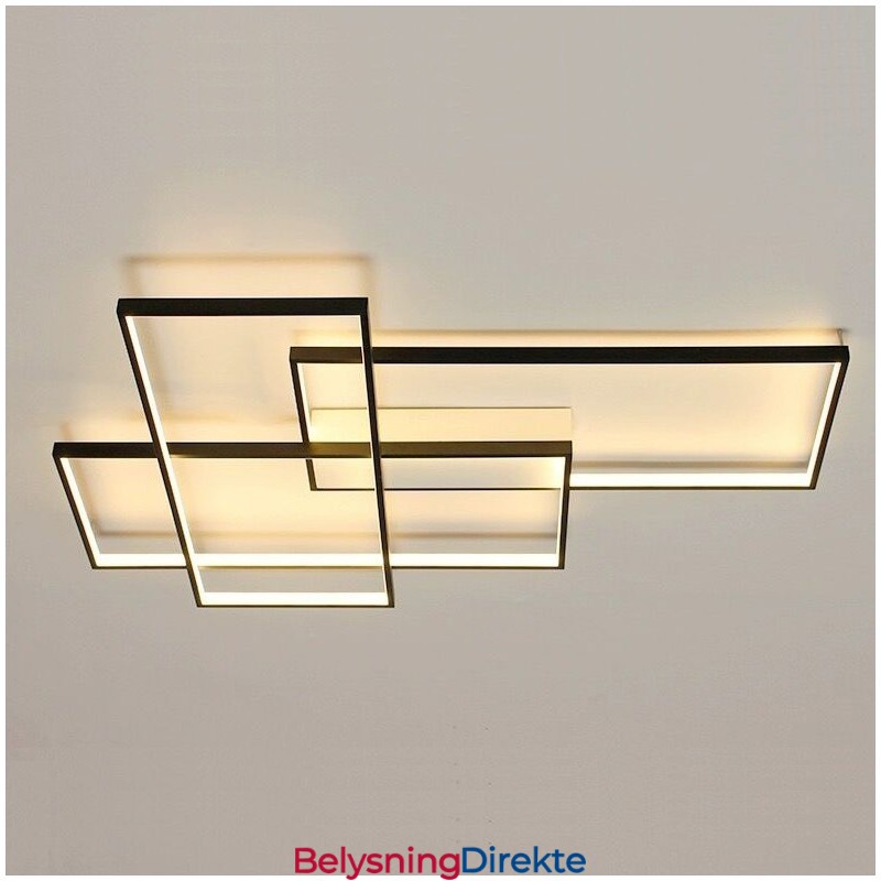 Moderne, Moderne Taklampe I Aluminium, Veggmontert Med Fjernkontrolldimmer For Stue, Soverom