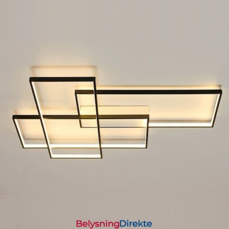 Moderne, Moderne Taklampe I Aluminium, Veggmontert Med Fjernkontrolldimmer For Stue, Soverom