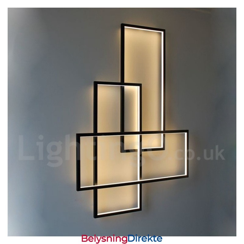 Moderne, Moderne Taklampe I Aluminium, Veggmontert Med Fjernkontrolldimmer For Stue, Soverom