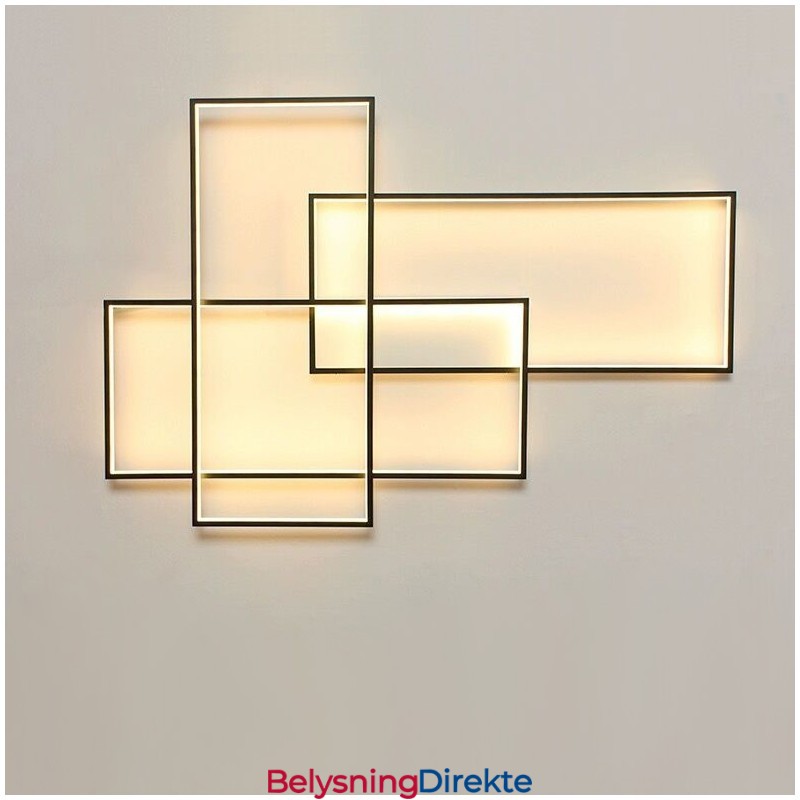 Moderne, Moderne Taklampe I Aluminium, Veggmontert Med Fjernkontrolldimmer For Stue, Soverom