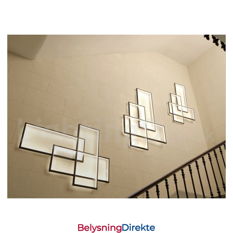 Moderne, Moderne Taklampe I Aluminium, Veggmontert Med Fjernkontrolldimmer For Stue, Soverom