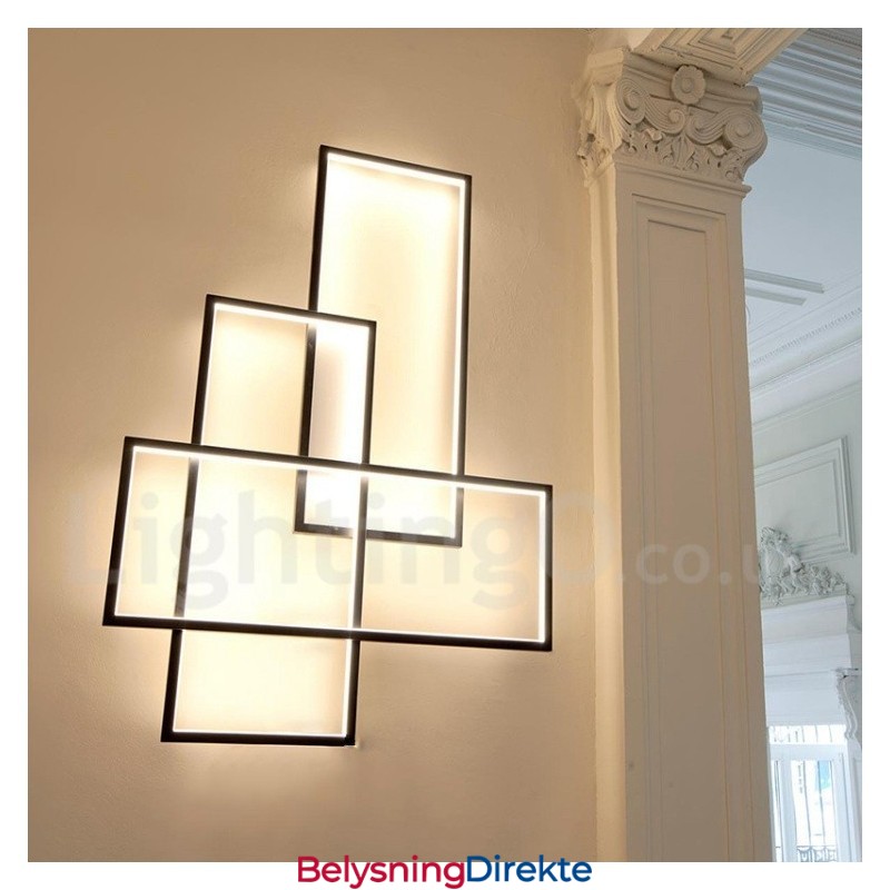 Moderne, Moderne Taklampe I Aluminium, Veggmontert Med Fjernkontrolldimmer For Stue, Soverom