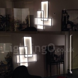 Moderne, Moderne Taklampe I Aluminium, Veggmontert Med Fjernkontrolldimmer For Stue, Soverom