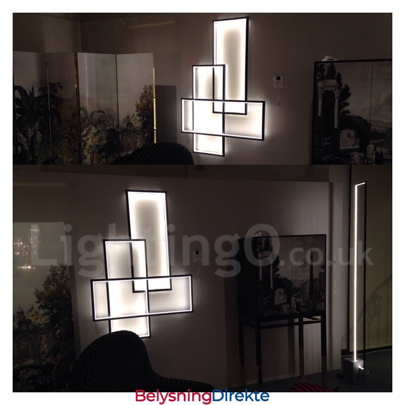 Moderne, Moderne Taklampe I Aluminium, Veggmontert Med Fjernkontrolldimmer For Stue, Soverom